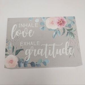 🌿 Inhale Love Exhale Gratitude Wood Painted Sign Small/Medium
